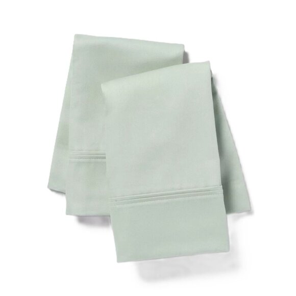 Threshold Sateen Cotton Silver Garden Color 2 Standard Pillowcase Set NWOT - Picture 1 of 6